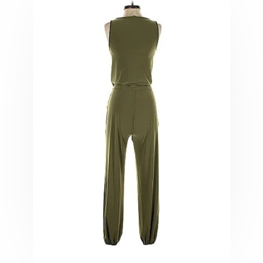 RALPH LAUREN Women’s Olive Green Pocketed Scoop Neck Jumpsuit - Size XS - Picture 2 of 8